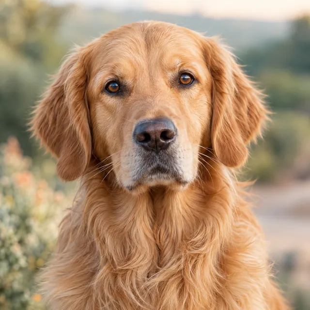 Chien au regard attentif — illustration